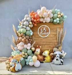 Critter Baby Shower Balloon Garland 