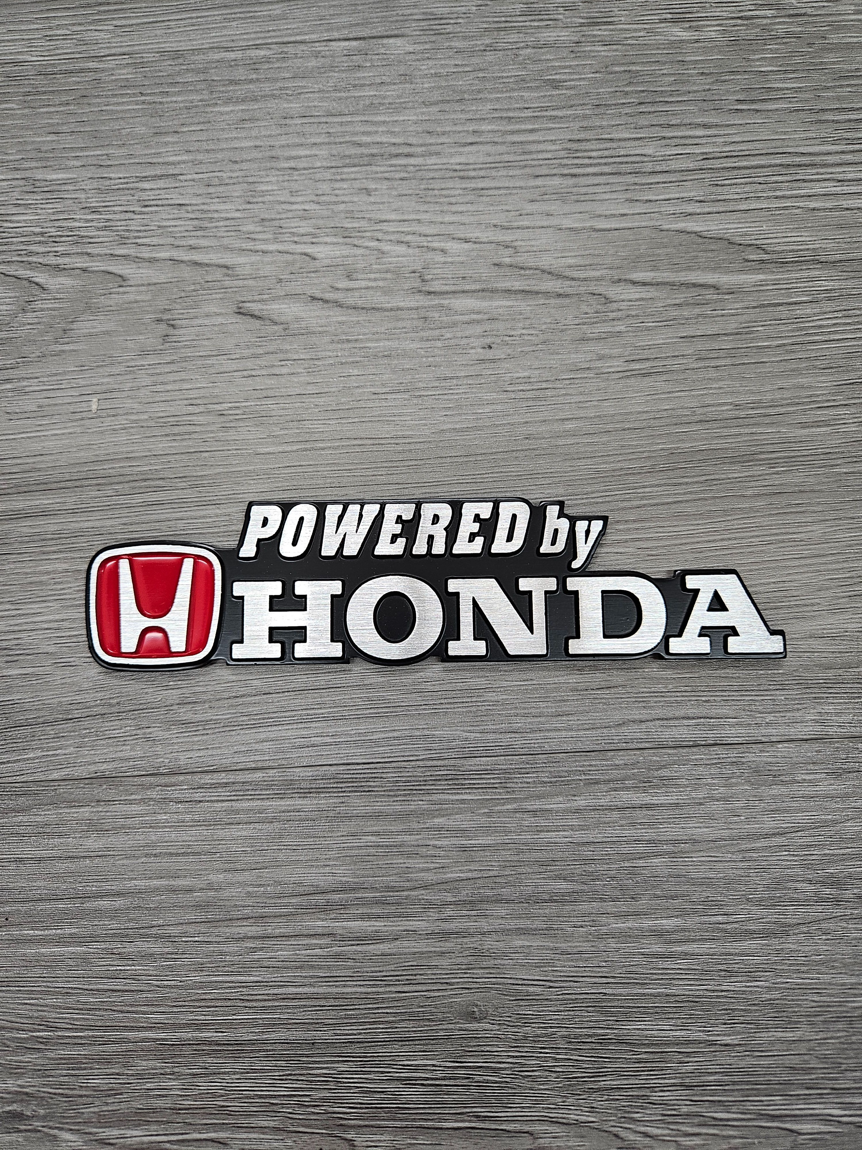 BRAND NEW 1PCS 3D Aluminum POWERED BY HONDA Car Front/Rear Badge Fender Body Emblem Decal Sticker