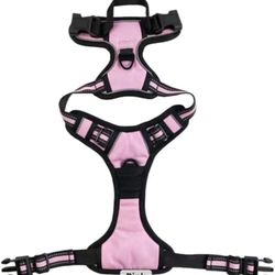 No-Pull Pet Harness Adjustable Soft Padded Dog Vest Reflective Oxford Vest with Easy Control Handle. (Pink, Small $10 Med $12