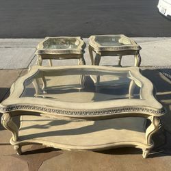 ✨ Elegant 3-Piece Living Room Table Set / Juego de 3 Mesas Elegantes para Sala ✨