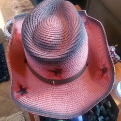 Woman's Straw Cowgirl Hat New