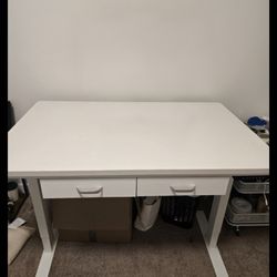 White 2 Stage Motor Electric Standing Desk