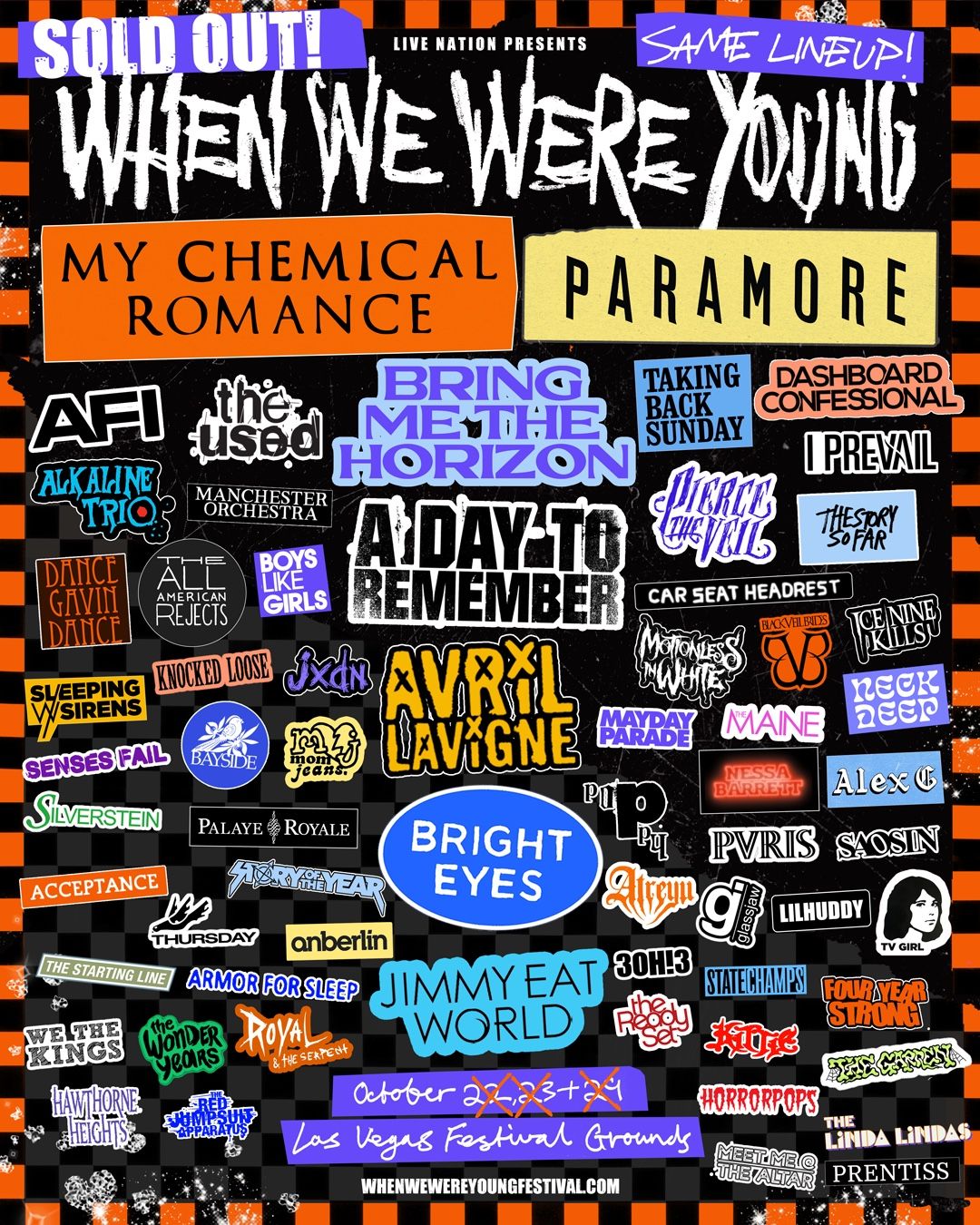 2x When We Were Young Festival GA+ Tickets Oct. 22