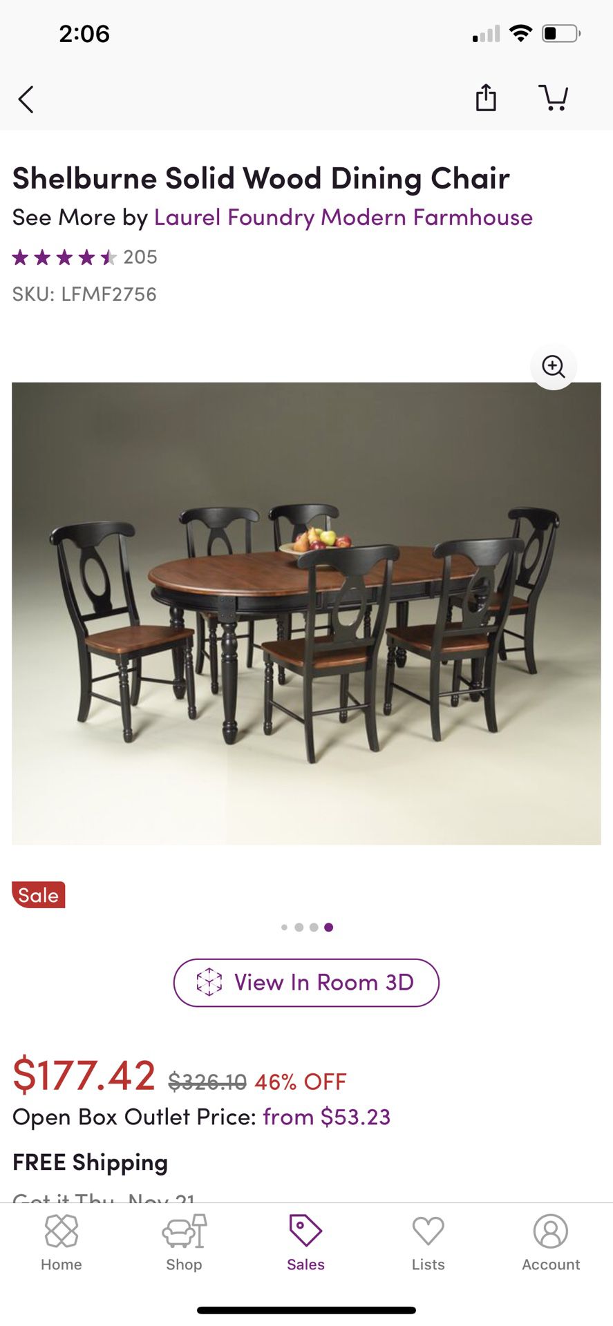 Shelburne Dining Table Set w/ wine server