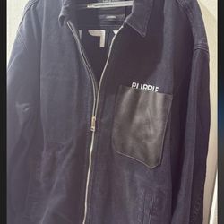 PURPLE Brand Black Zipdenim Jacket Size XL Authentic 510$ Retal