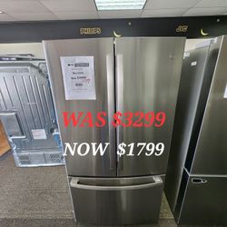 23.1 Cu. Ft. French Door Refrigerator In Fingerprint Resistant Stainless Steel Energey Star And Counter Depth