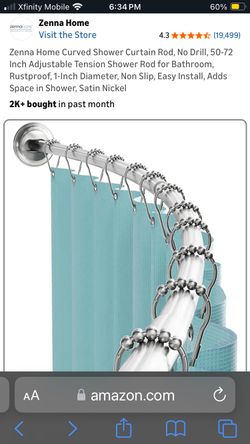 Zenna Home Curved Shower Curtain Rod