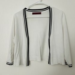 ✨Women’s White & Black,Medium ,Red Scarlet Cardigan 