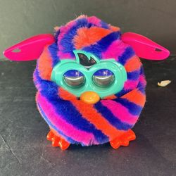  Furby Boom Hasbro 2012 Diagonal Stripes Pink Orange Purple 