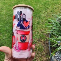 Clear Glass Cup 20oz Valentines
