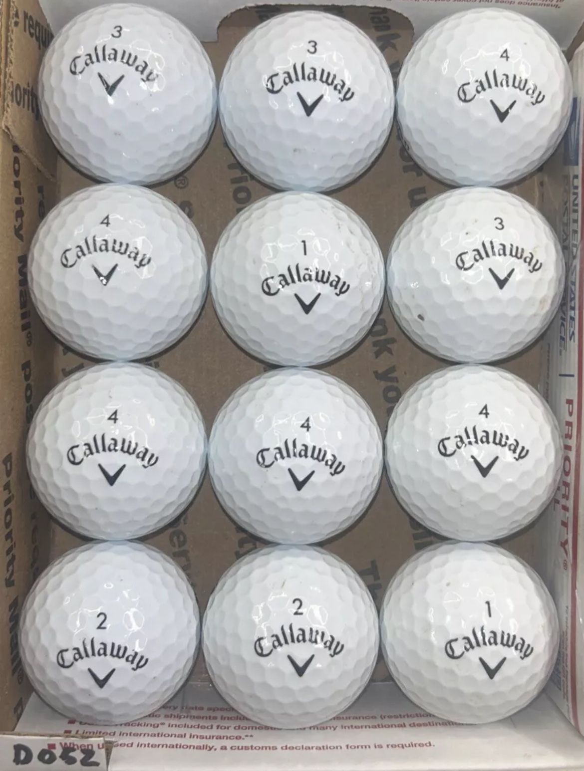 12 Callaway Supersoft Golf Balls 5/4a Lot D052