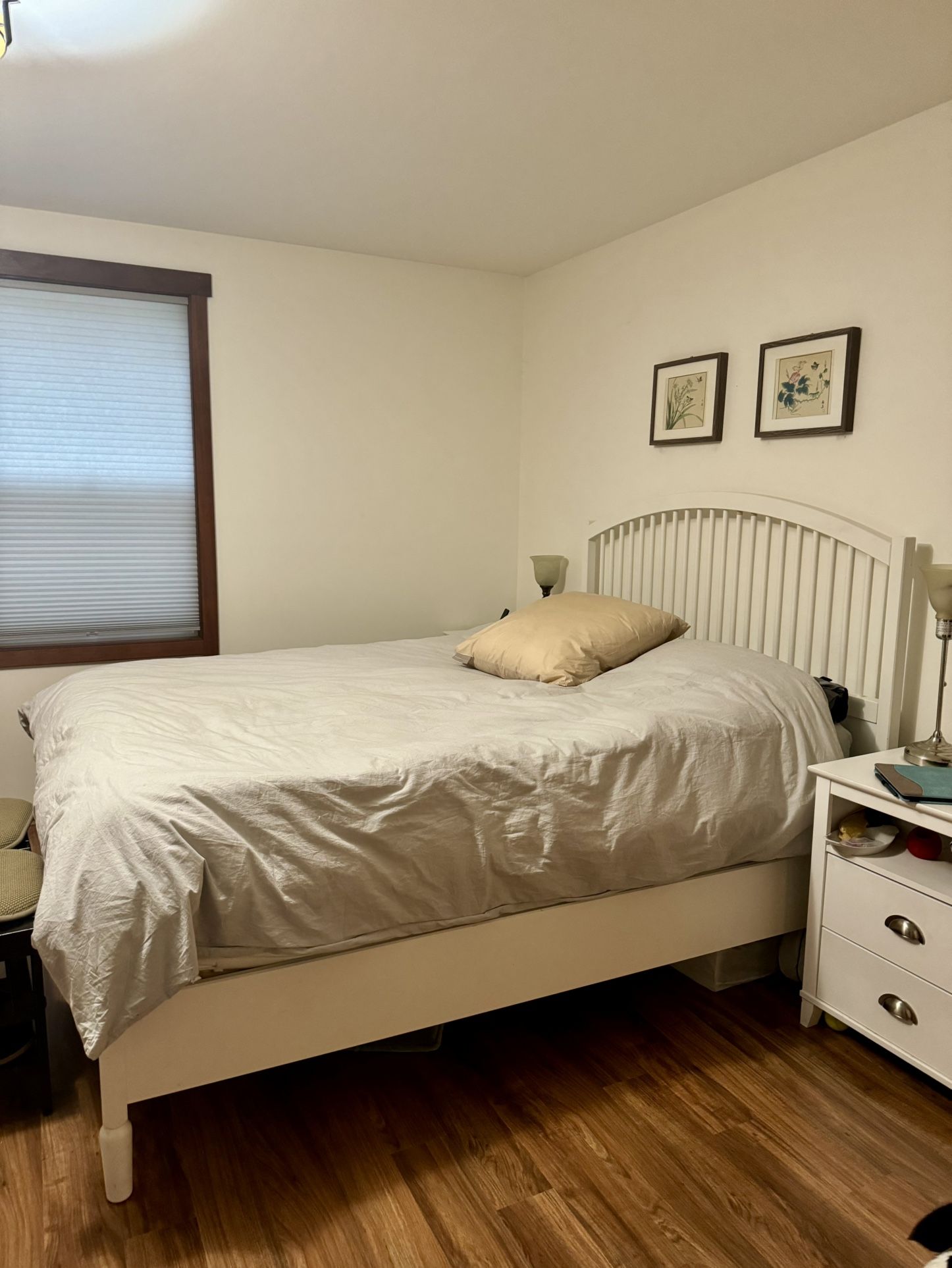 Ikea Queen bed frame -box spring - mattress