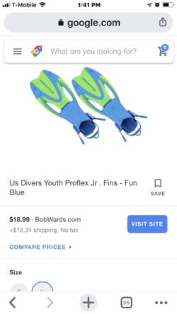 Us divers junior flippers new