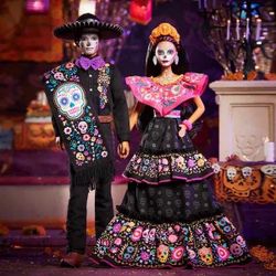 Mattel Barbie Dia De Los Muertos 2021 Barbie & Ken Dolls Set NEW 