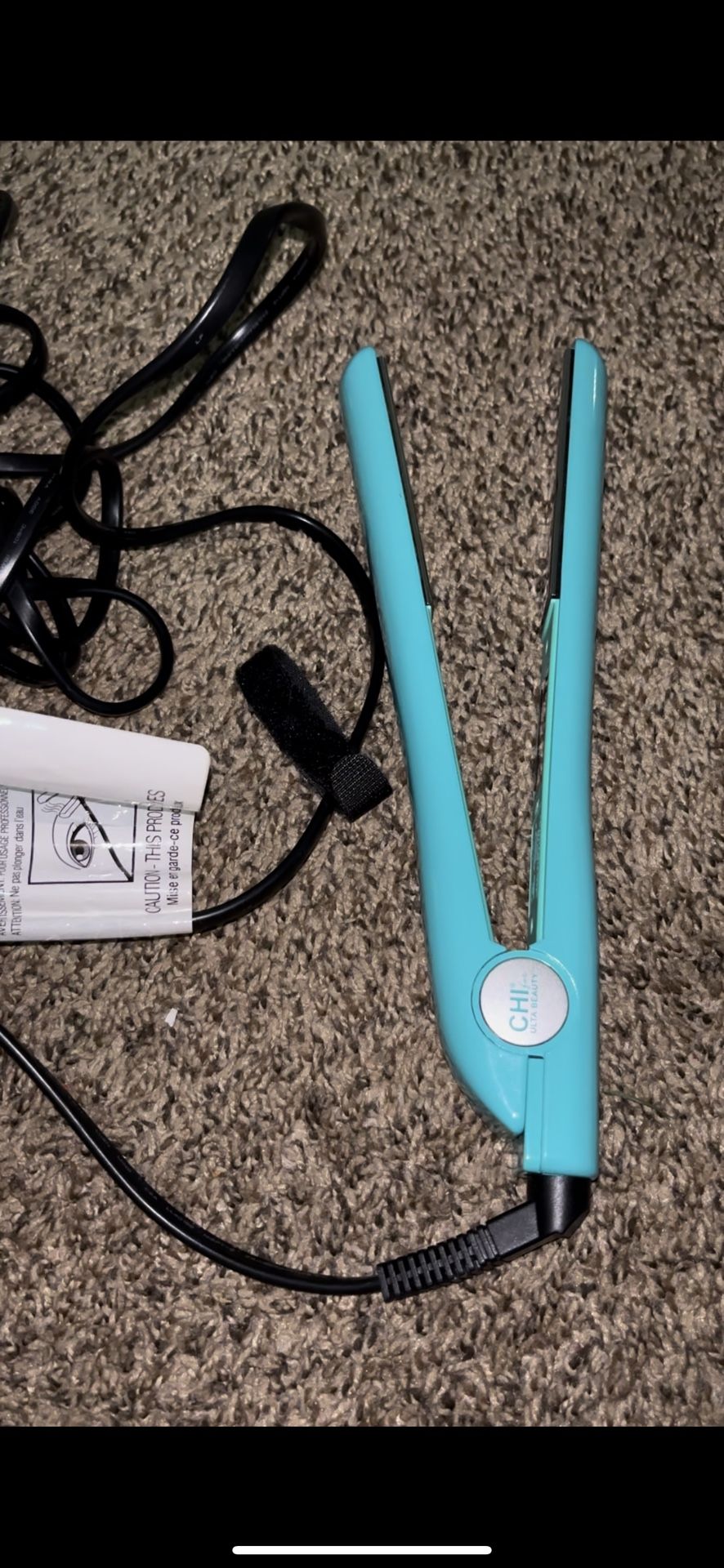 CHI For Ulta Beauty 1” Flat Iron Turquoise Blue EUC