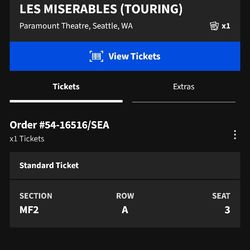 Les Misérables 4/16 (VERY good spot)