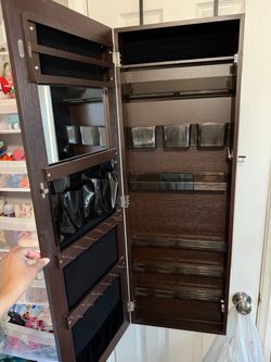 Jewelry  storage with mirror