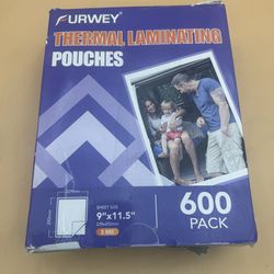 600 Pack Laminating Sheets, 3 Mil, 9 X 11.5 Inches Thermal Laminating Pouches La