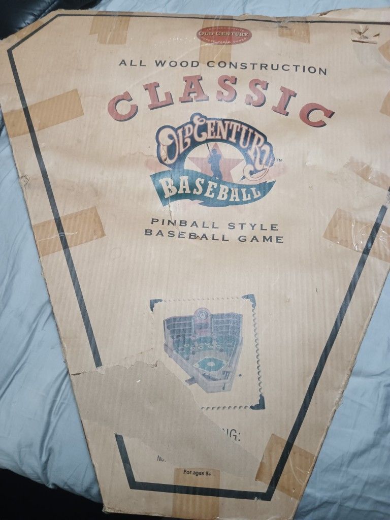 Classic Old Century Wooden Baseball Pinball Style Game