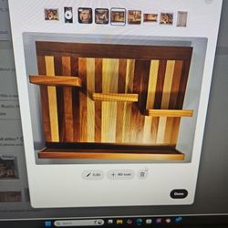 Handmade Four Tier Rustic Wood Shelf