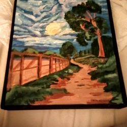 A Sunrise On A Country Road Painting