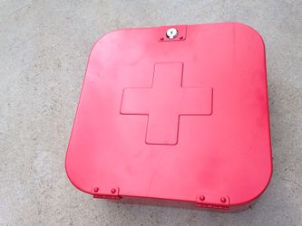 Cool Red First Aid Medicine cabinet box IKEA Gunnern for Sale in