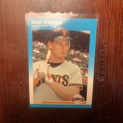 Matt Williams Fleer Rookie Baseball Card 