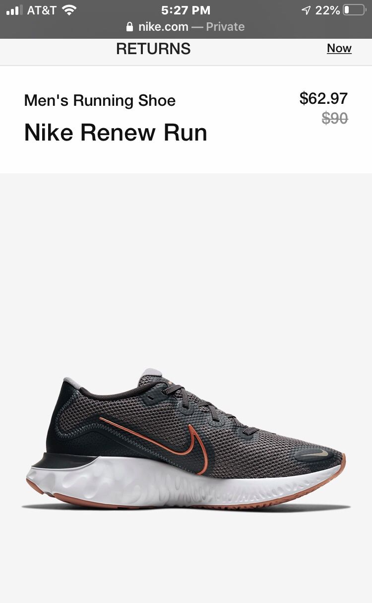 Men’s Nike Run Renew Shoes Size 10