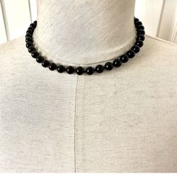 Black Beaded Necklace