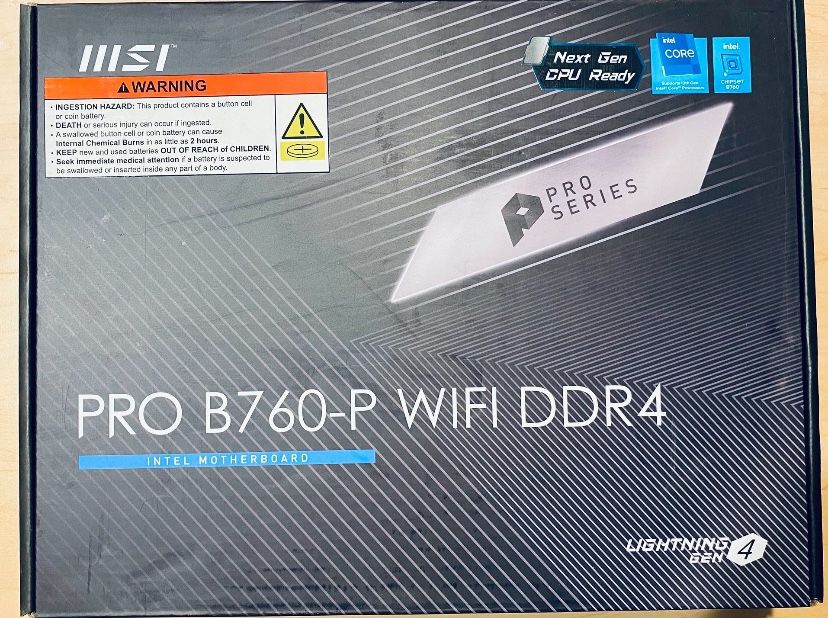 BRAND NEW MSI PRO B760M-P WI-FI DDR4 Motherboard