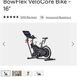 Bow flex Exercise Bike 16inch Display