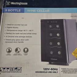 New Westinghouse 8 Bottle Counter Top Wine Cellar Fridge 