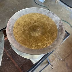 Decorative Silver And Gold Centerpiece Plate