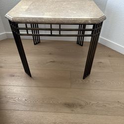 Living Room Travertine End Table