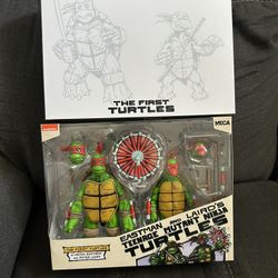 SDCC  2024 Exclusive TMNT NECA 40th 2 PACK Teenage Mutant Ninja Turtles