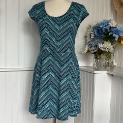 Navy & Mint Summer Dress