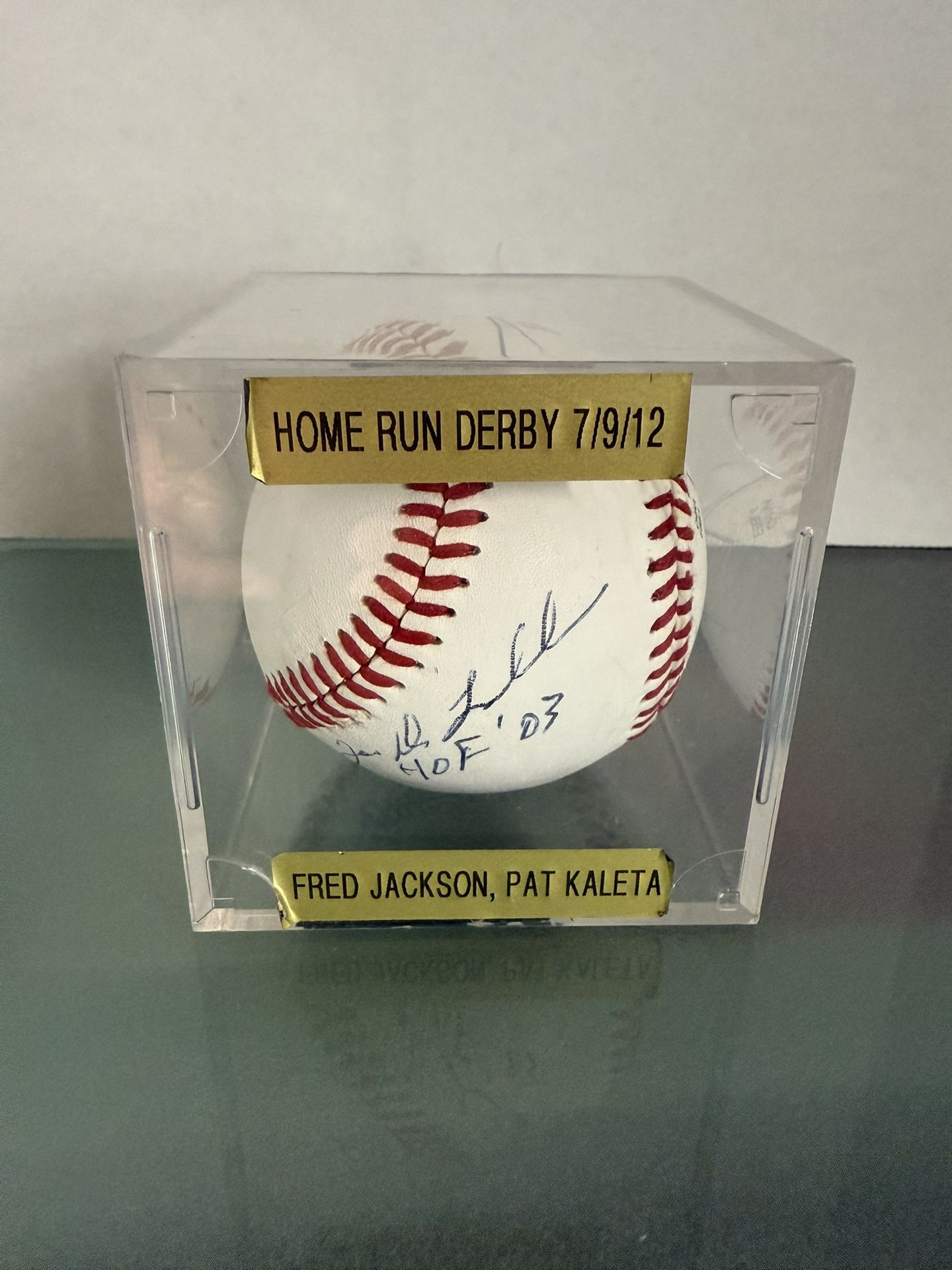 Home Run Derby 7/9/12 Fred Jackson, Pat Kaleta, Joe Delamielleure Signed Baseball