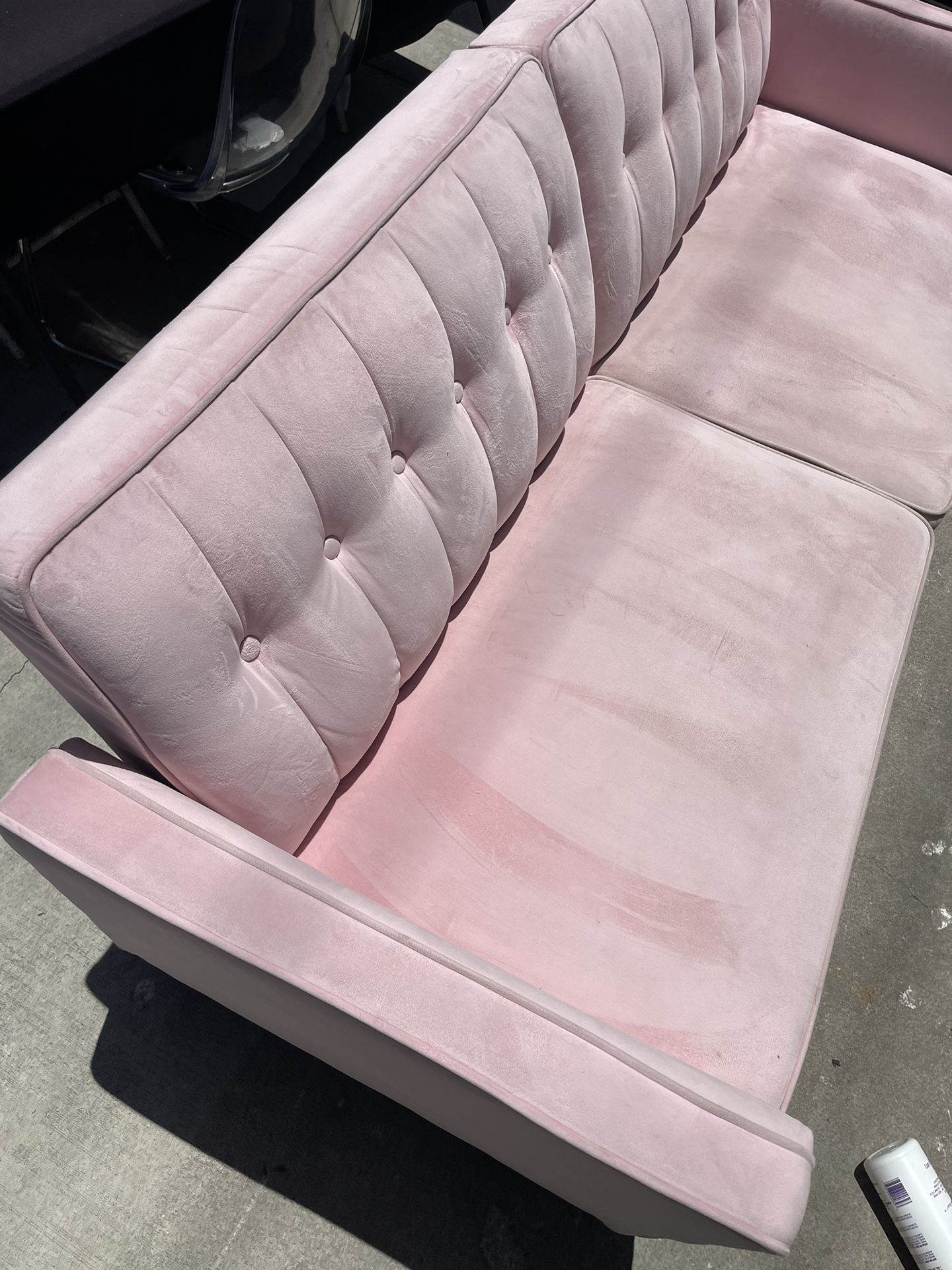 Pink Velvet Futón Couch for Sale in Los Angeles, CA OfferUp
