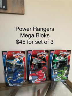 Mega Bloks Power Rangers Blue, Green, Red