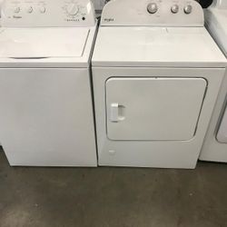 Whirlpool Top Load Washer With Agitator And Gas Dryer Set 