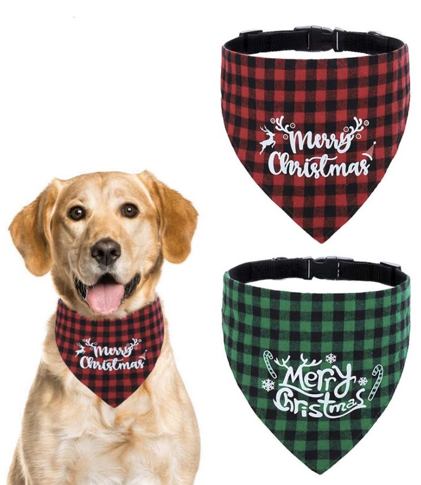 Christmas Bandana Collars For Dogs-Set of 2