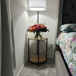 2 In One Floor Lamp And Two Tier Table 