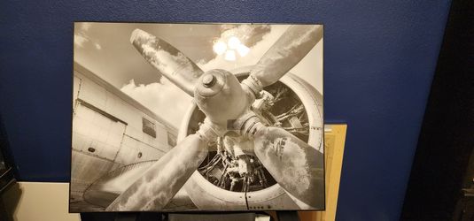 Framed print of the vintage B-17 Flying Fortress Aircraft Propeller
