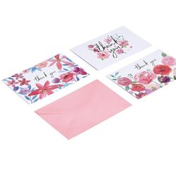 Amazon Basics Thank You Cards and Envelopes, , Floral