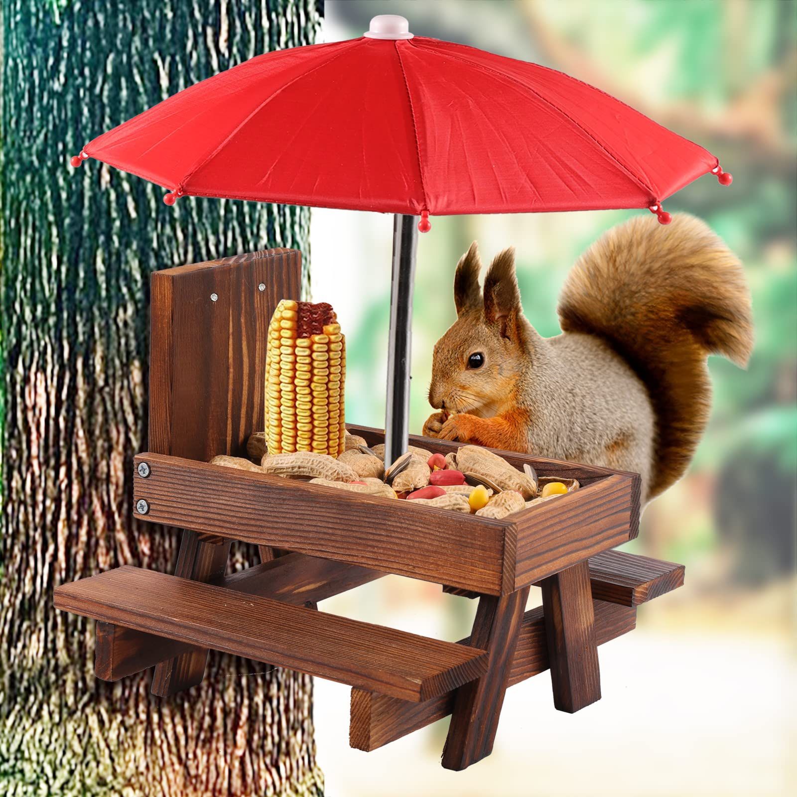 Squirrel Picnic Table Feeder