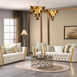 Ivory Sofa & Loveseat
