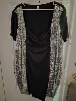 Womens Party Dress Black And Silver