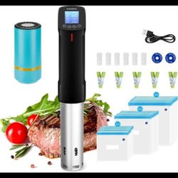 Sous Vide Cooker & 44PCS Vacuum Sealer Pump Sous Vide Starter Kits with 30PCS Sous Vide Bags