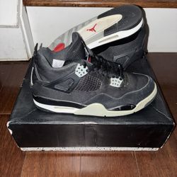  Jordan 4 Retro SE Black Canvas Us Size 9