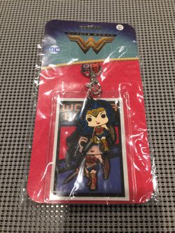 DC Wonder Woman Keychain LANYARD w/ID Holder and Charm